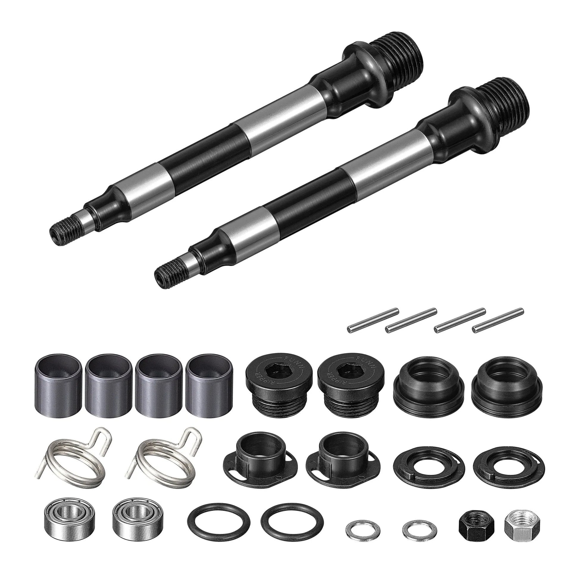 Funn mountain bike components - Pedal Axle Replacement Kit Ripper2 in a white background.