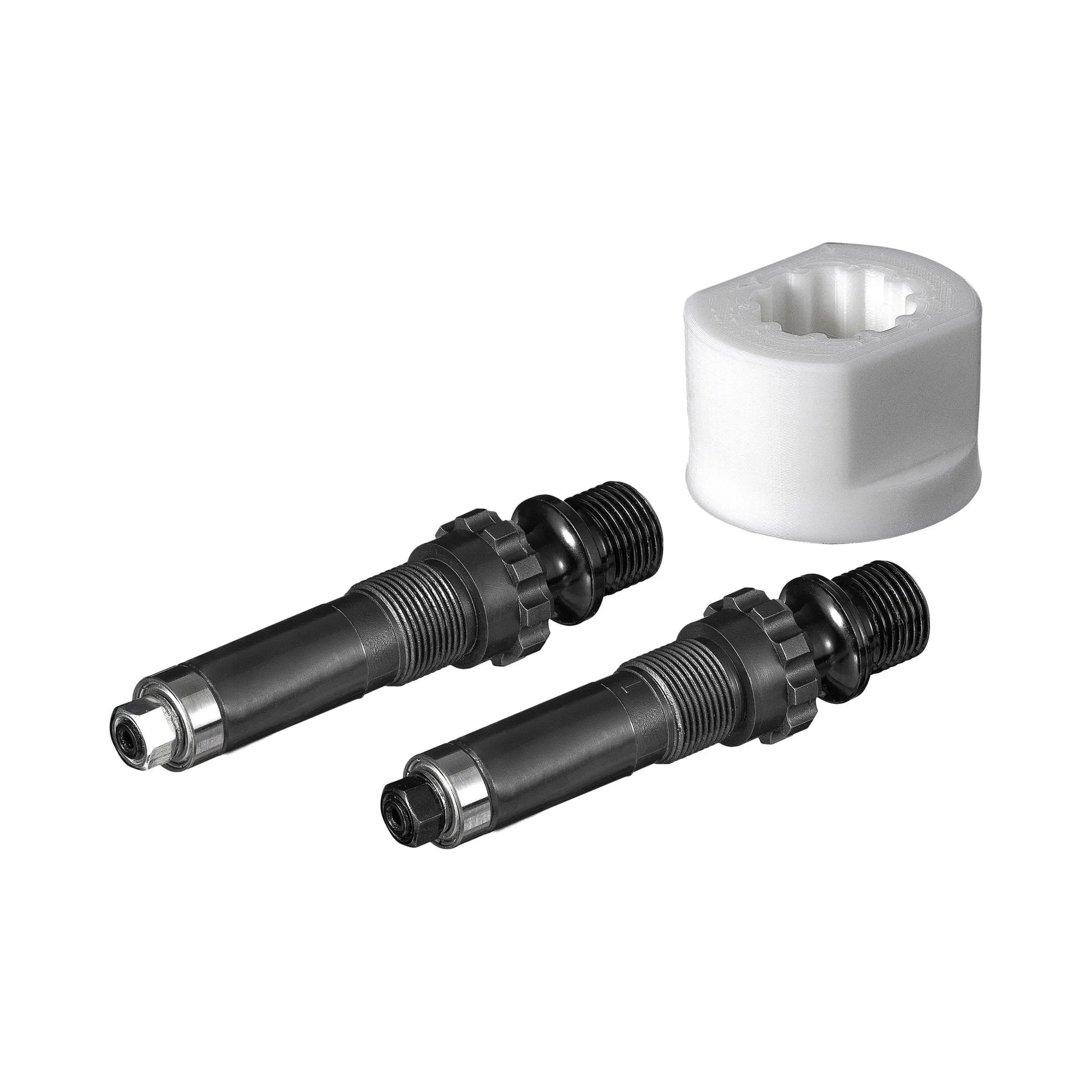 Funn mountain bike components - Class Pedal Axle Replacement Kit Clast in a white background.
