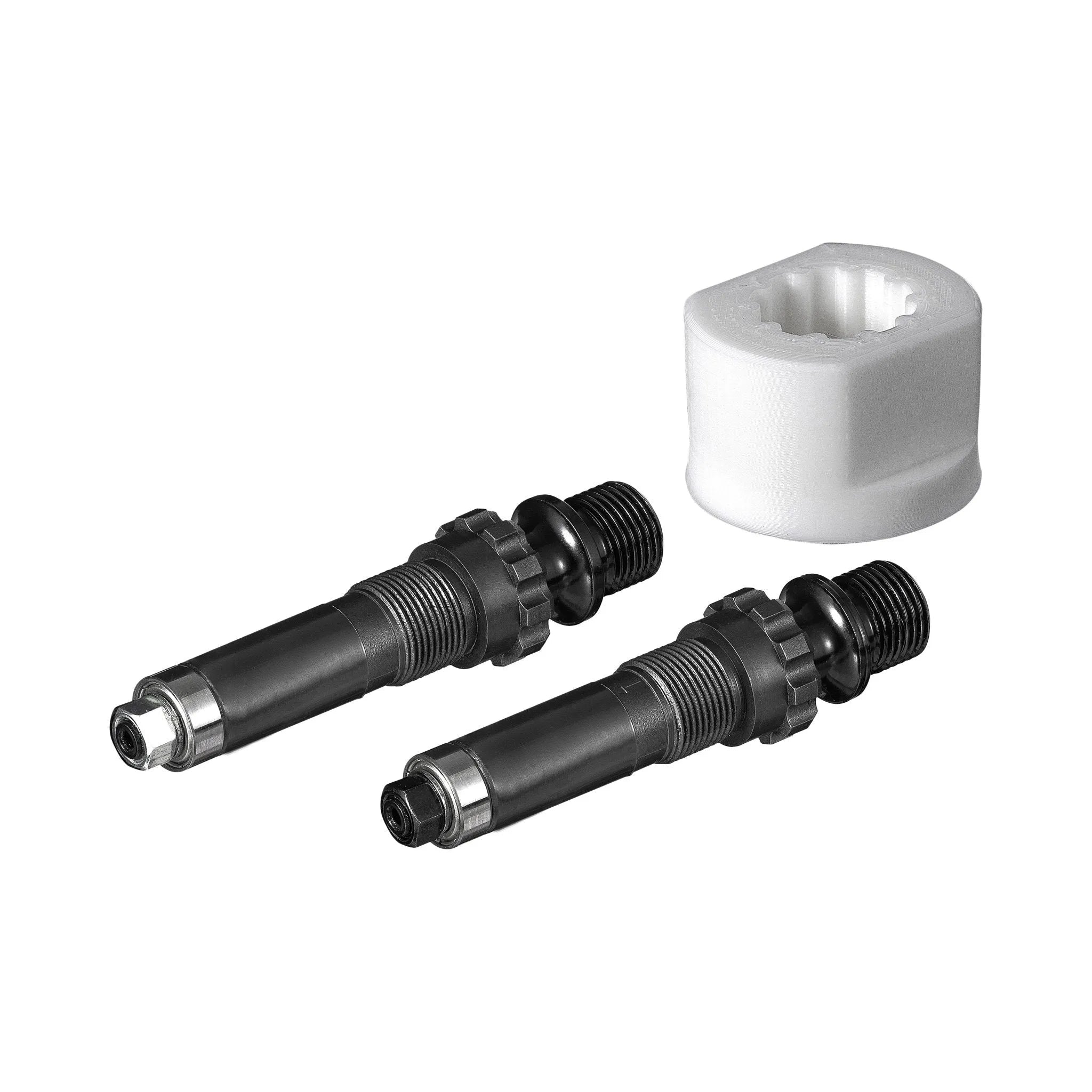 Funn mountain bike components - Class Pedal Axle Replacement Kit Clast in a white background.