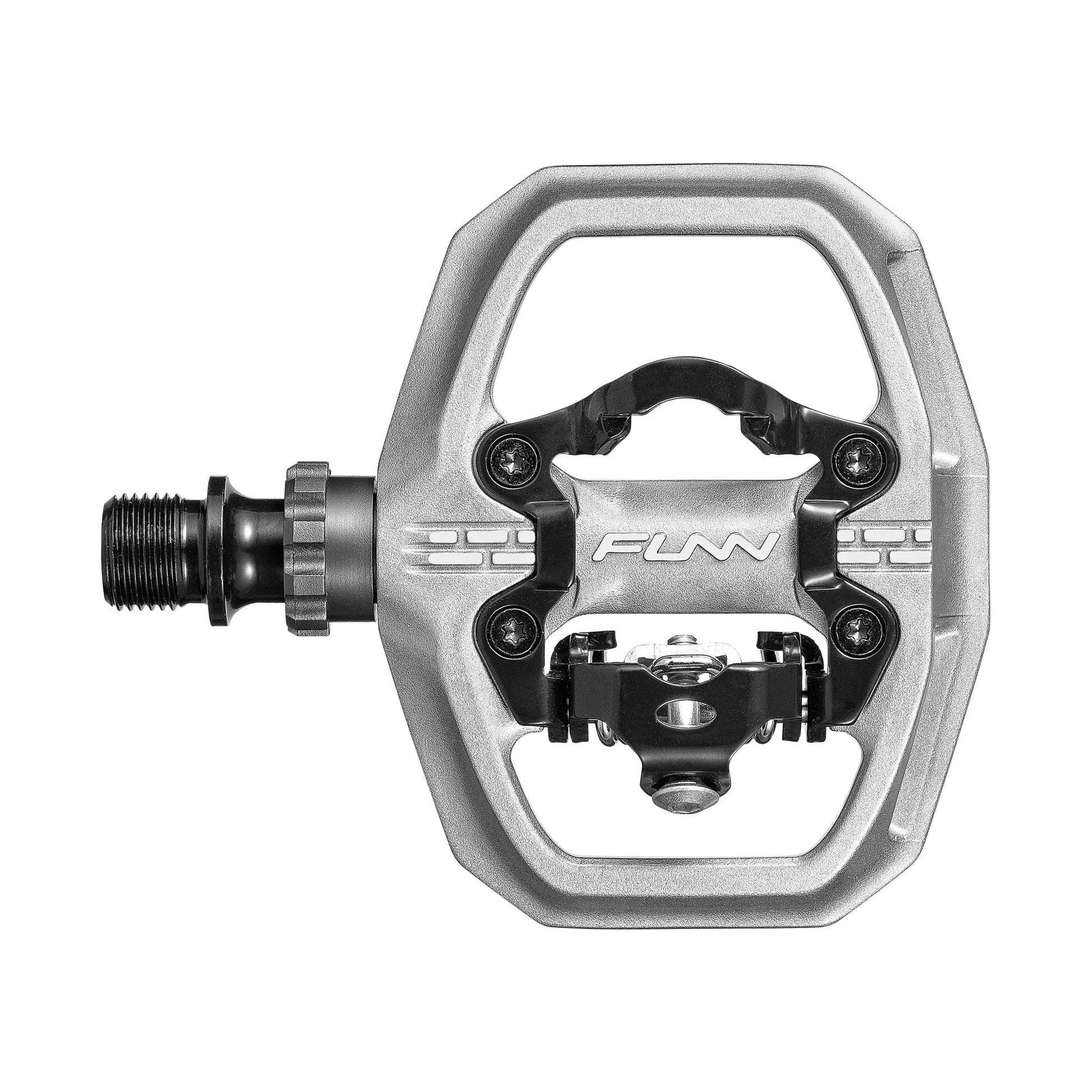 Funn mountain bike components - Clast Clip-In Pedals Pilsner in a white background.