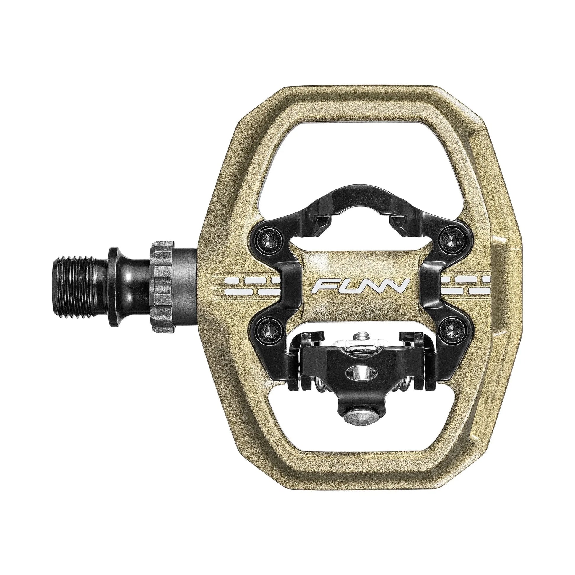 Funn mountain bike components - Clast Clip-In Pedals Pilsner in a white background.