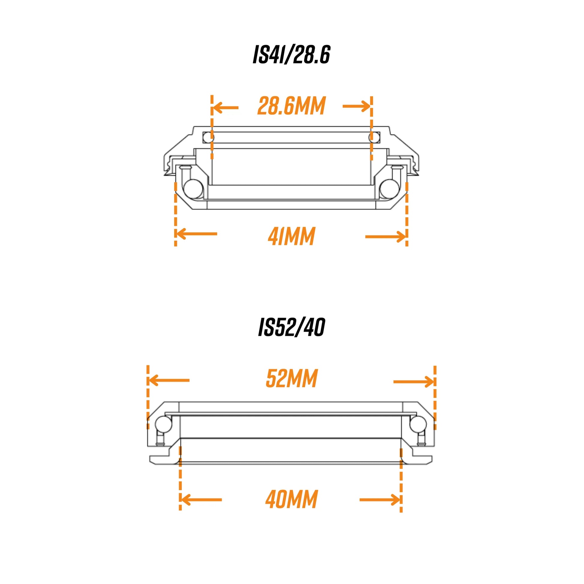 Funn mountain bike components - Descend Integral Headset IS42/28.6 + IS52/40 in a white background.