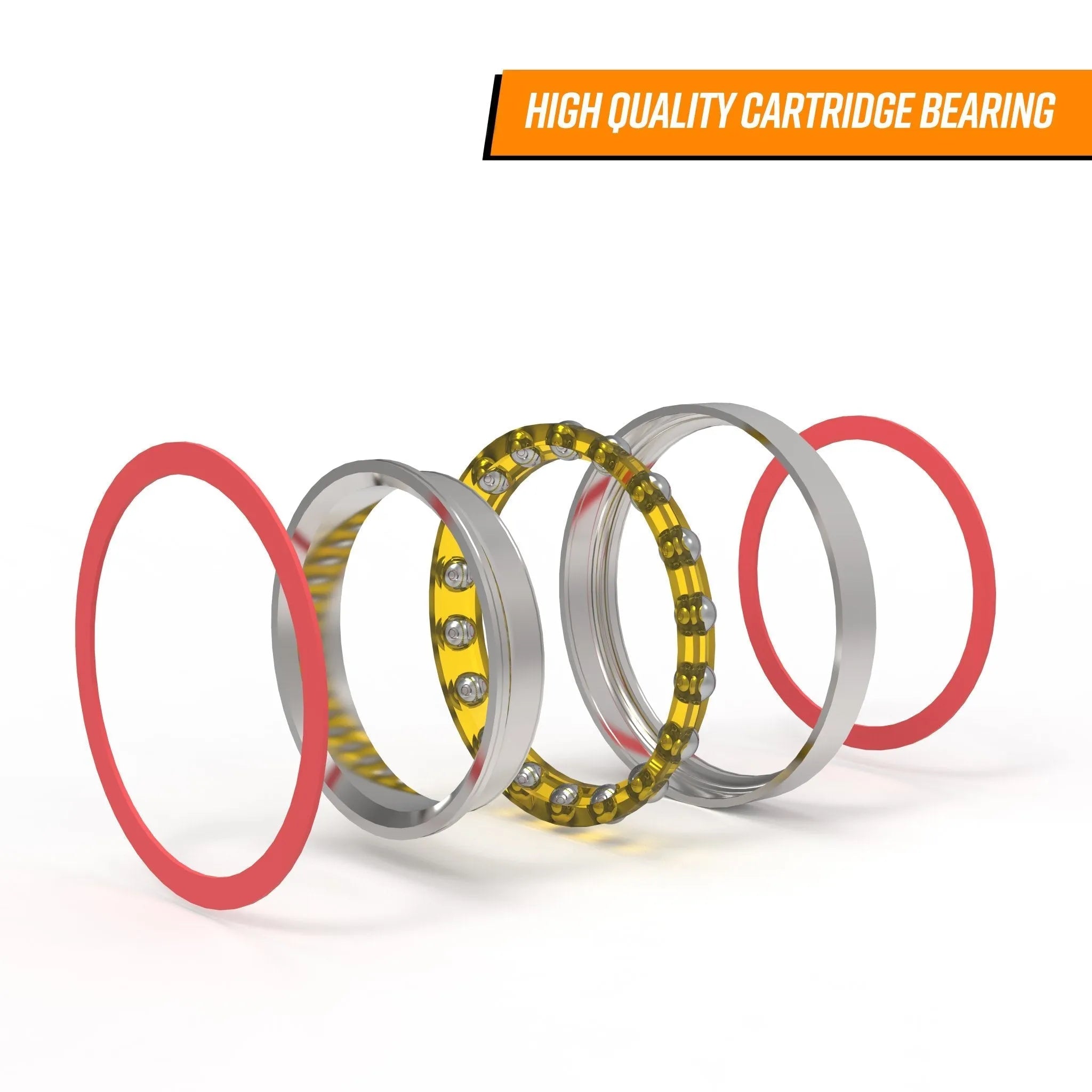 Funn mountain bike components - Descend Integral Headset IS 42/28.6 + IS 52/40 in a white background.