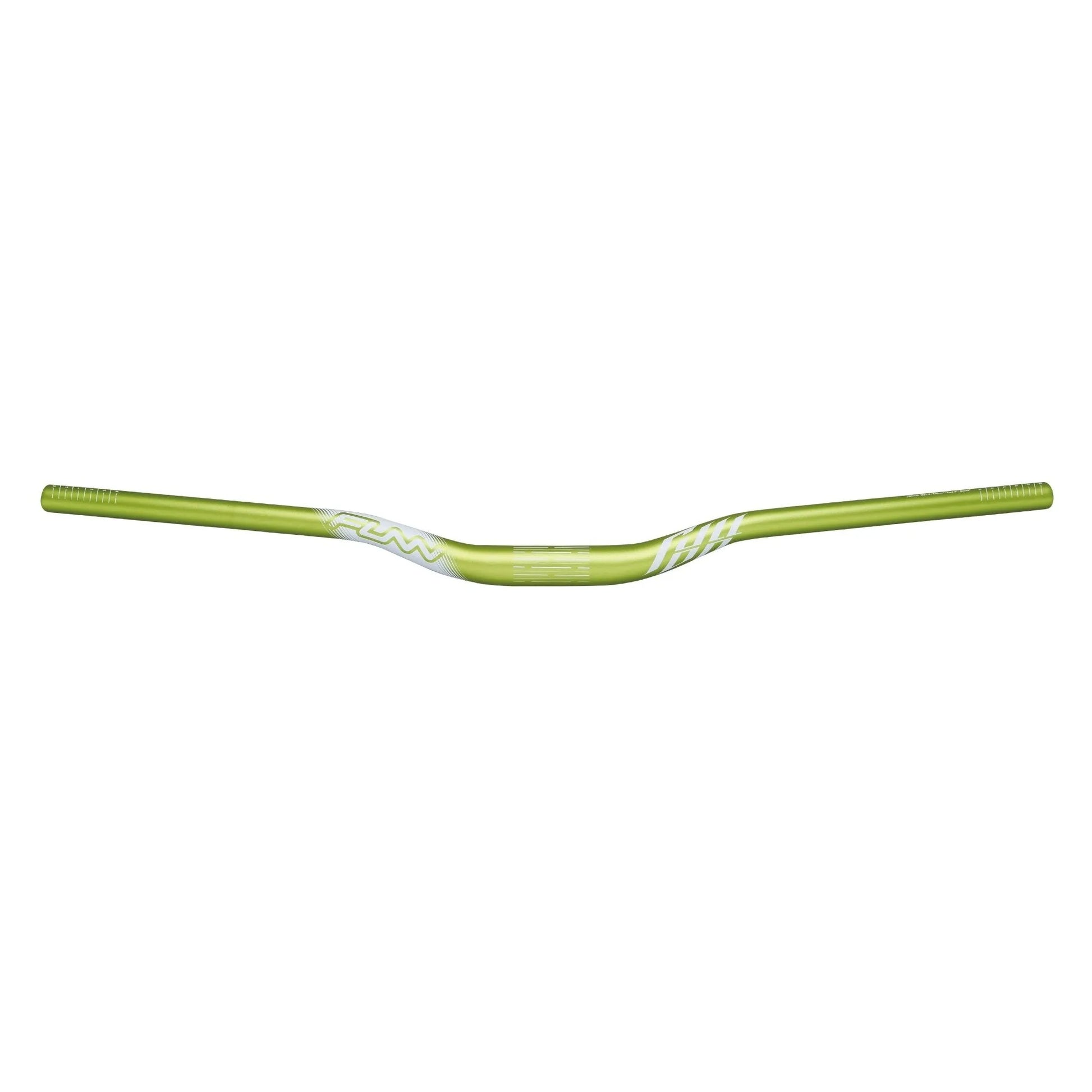 Funn mountain bike components - Full On Riser Handler 31.8mm 30mm Green in a white background.