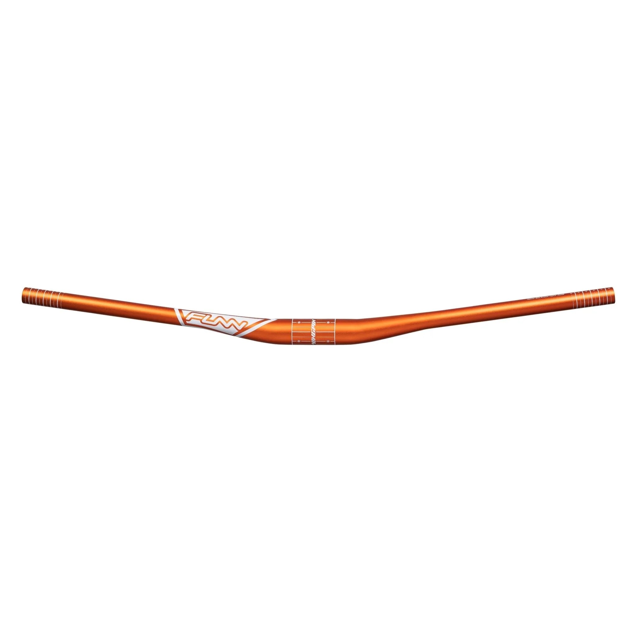 Funn mountain bike components - Kingpin Riser Handlebar 35mm 15mm Orange in a white background.