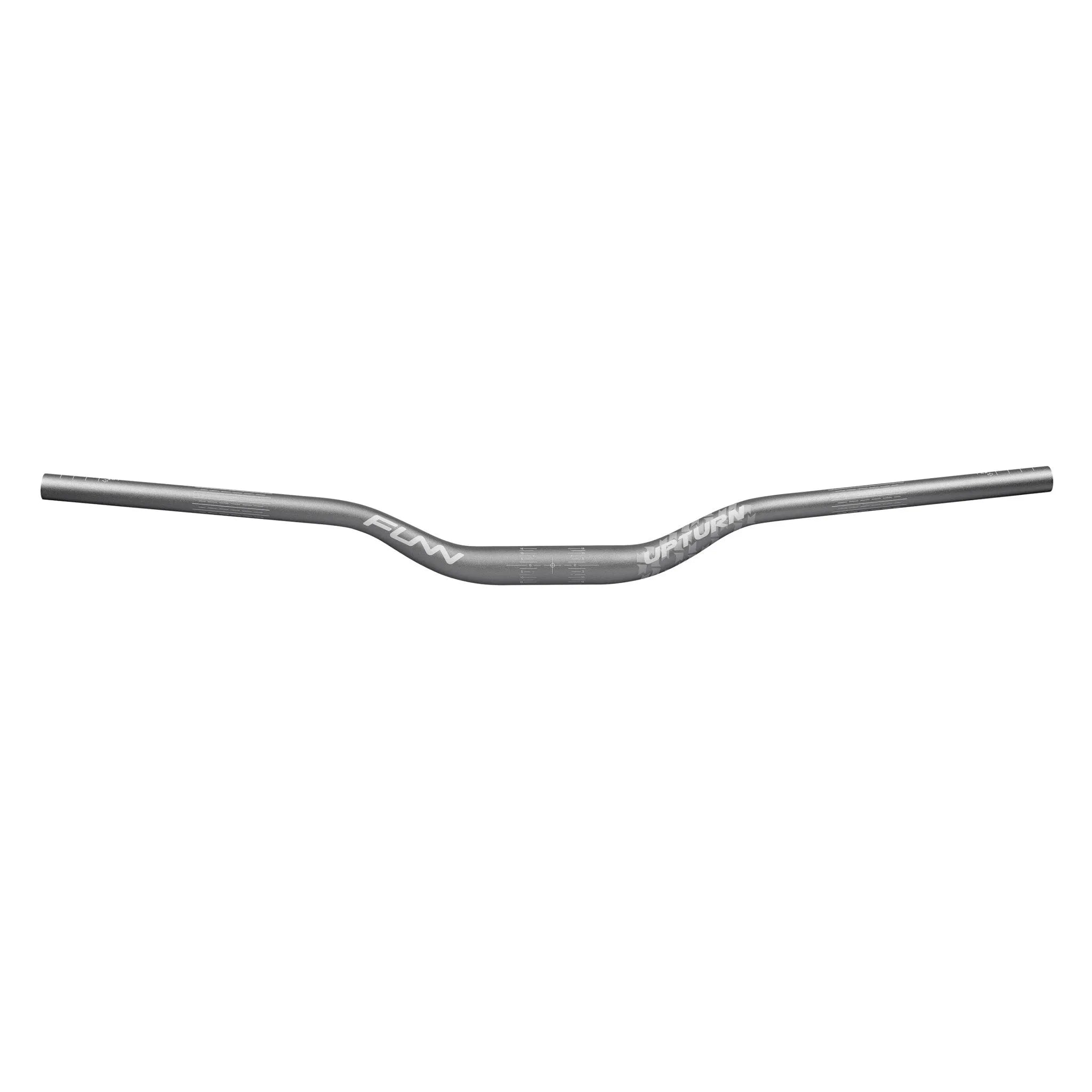 Funn mountain bike components - Upturn High Riser Handlebar Grey 40mm in a white background.