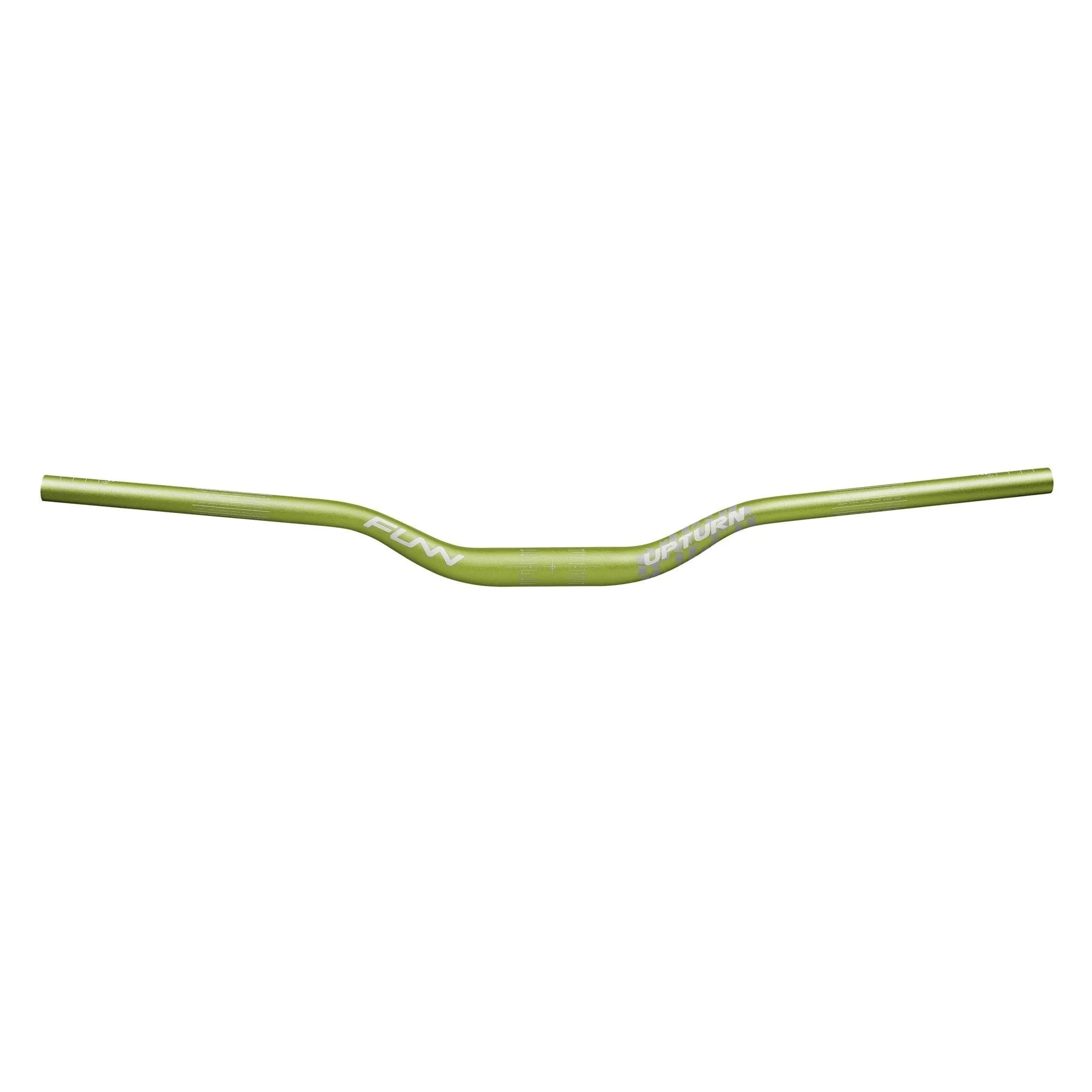 Funn mountain bike components - Upturn High Riser Handlebar Green 40mm in a white background.