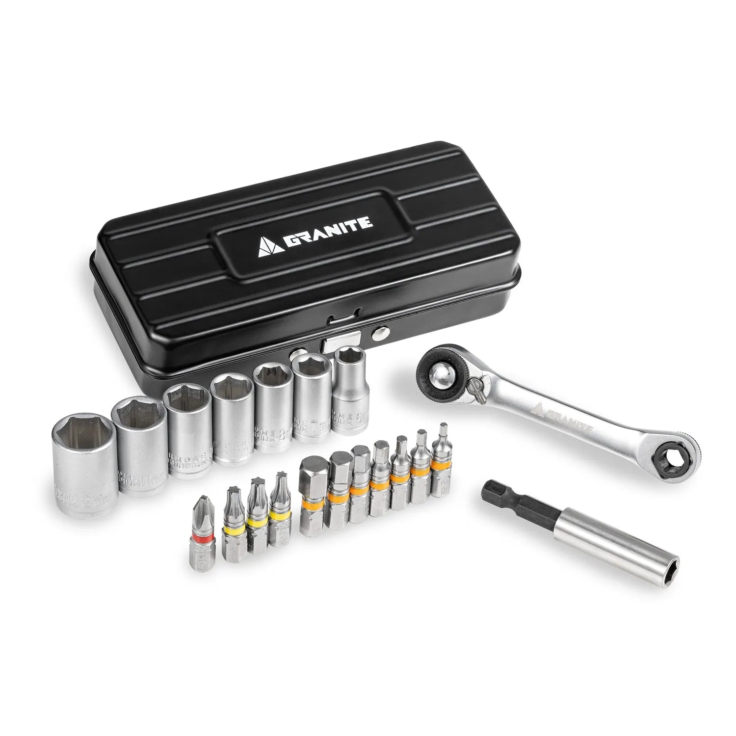 Granite Duet Hex Bit & Socket Ratchet Tool Kit | Bike Repair
