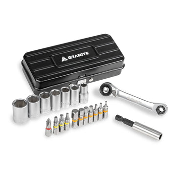 Granite Duet Hex Bit & Socket Ratchet Tool Kit | Bike Repair