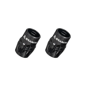 Granite Juicy Nipples Schrader Valve Core Remover Cap for Bike & Bicycle  - Black/Alloy