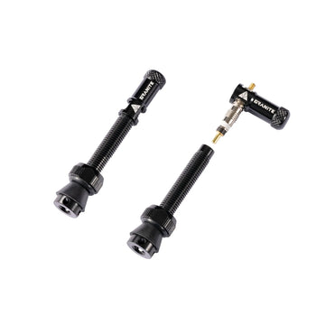Granite Juicy Nipples Presta Valve Core Remover Cap and Stem Set for Bike & Bicycle,  - Black/Alloy
