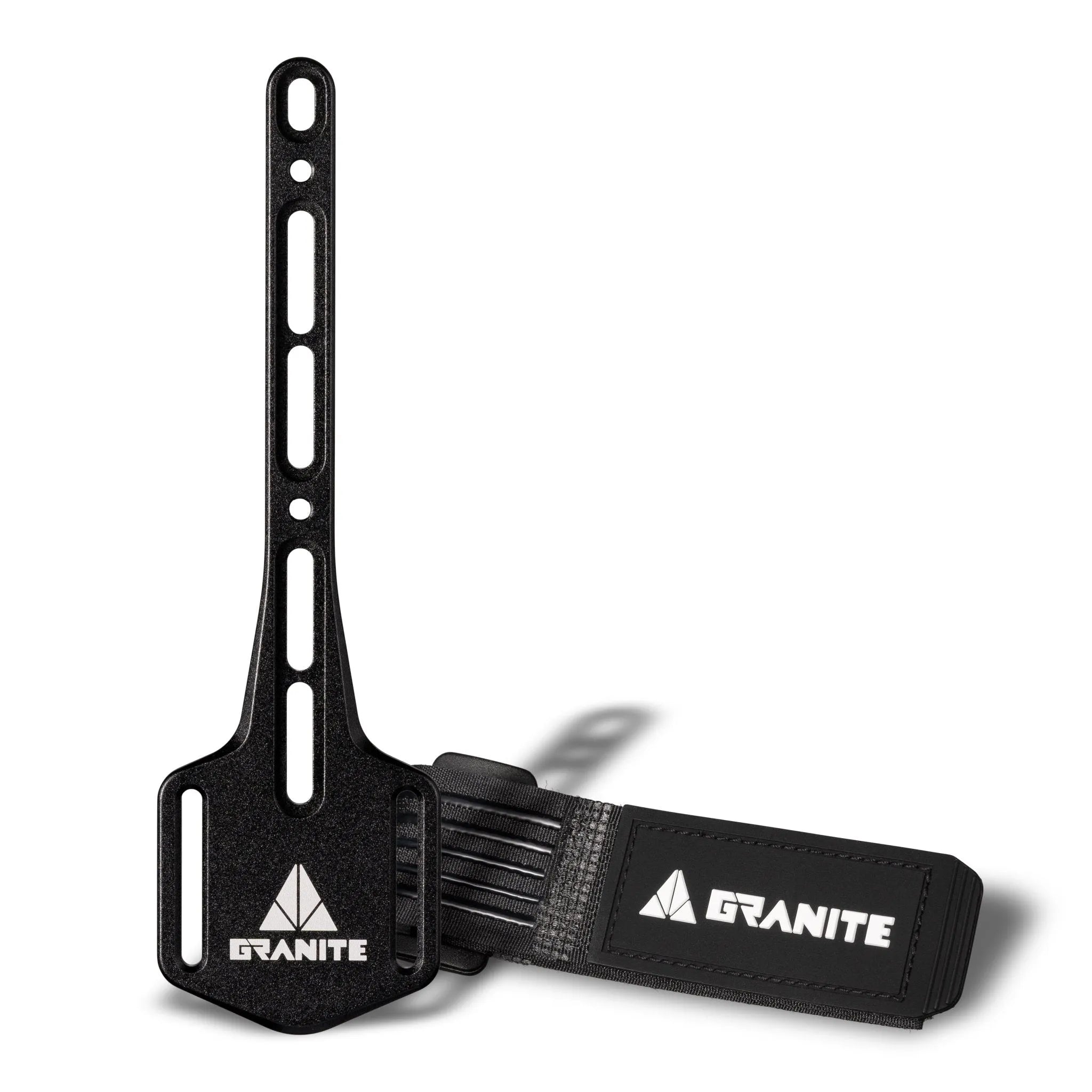 Granite Portaledge XE Strap Mount with tube attached to a bike bottle-bosses. | Bike & MTB Gear Storage - Black -