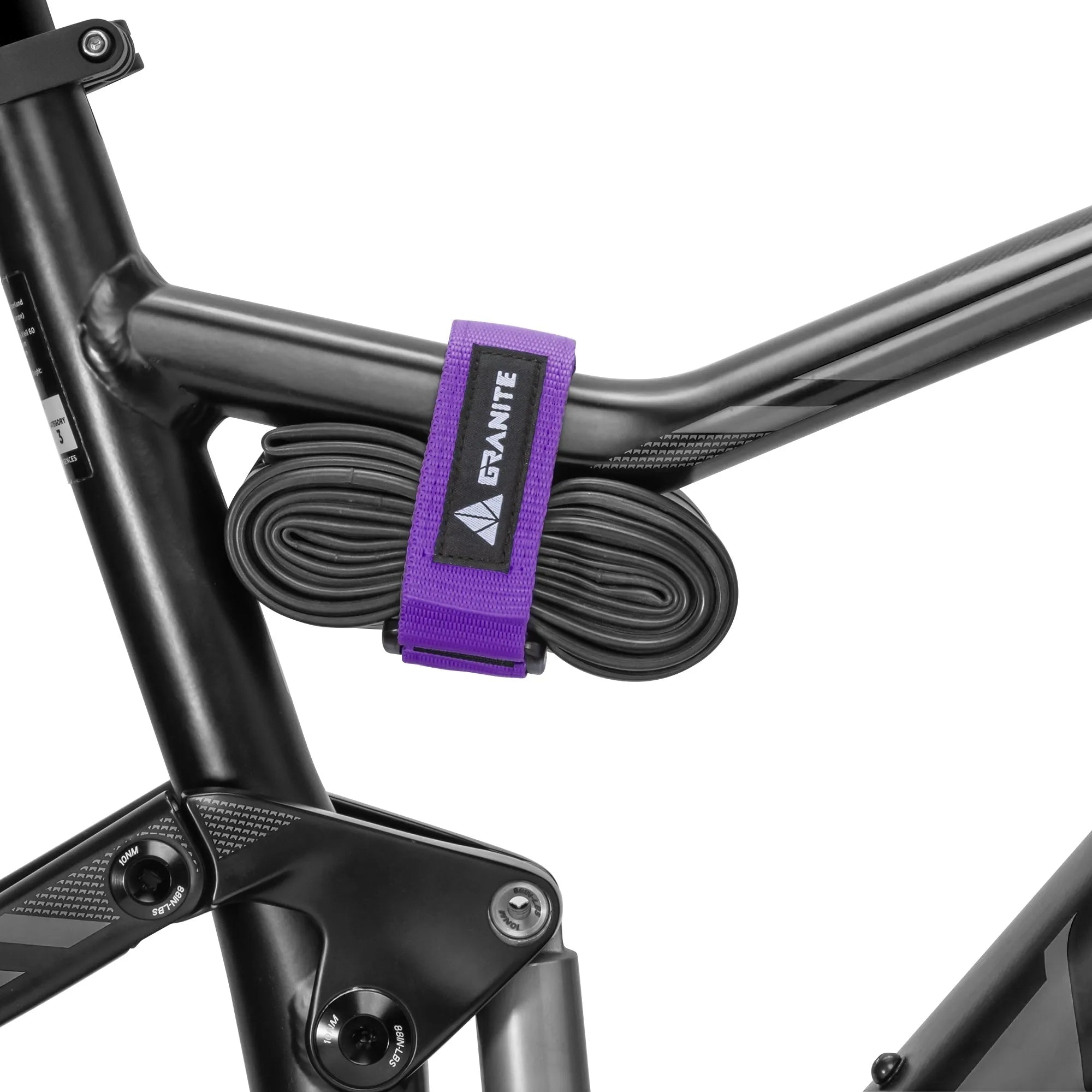 Granite Rockband Bicycle Frame Portage Strap - Mountain Bike Tube Carrier for Cycling Essentials - Purple -