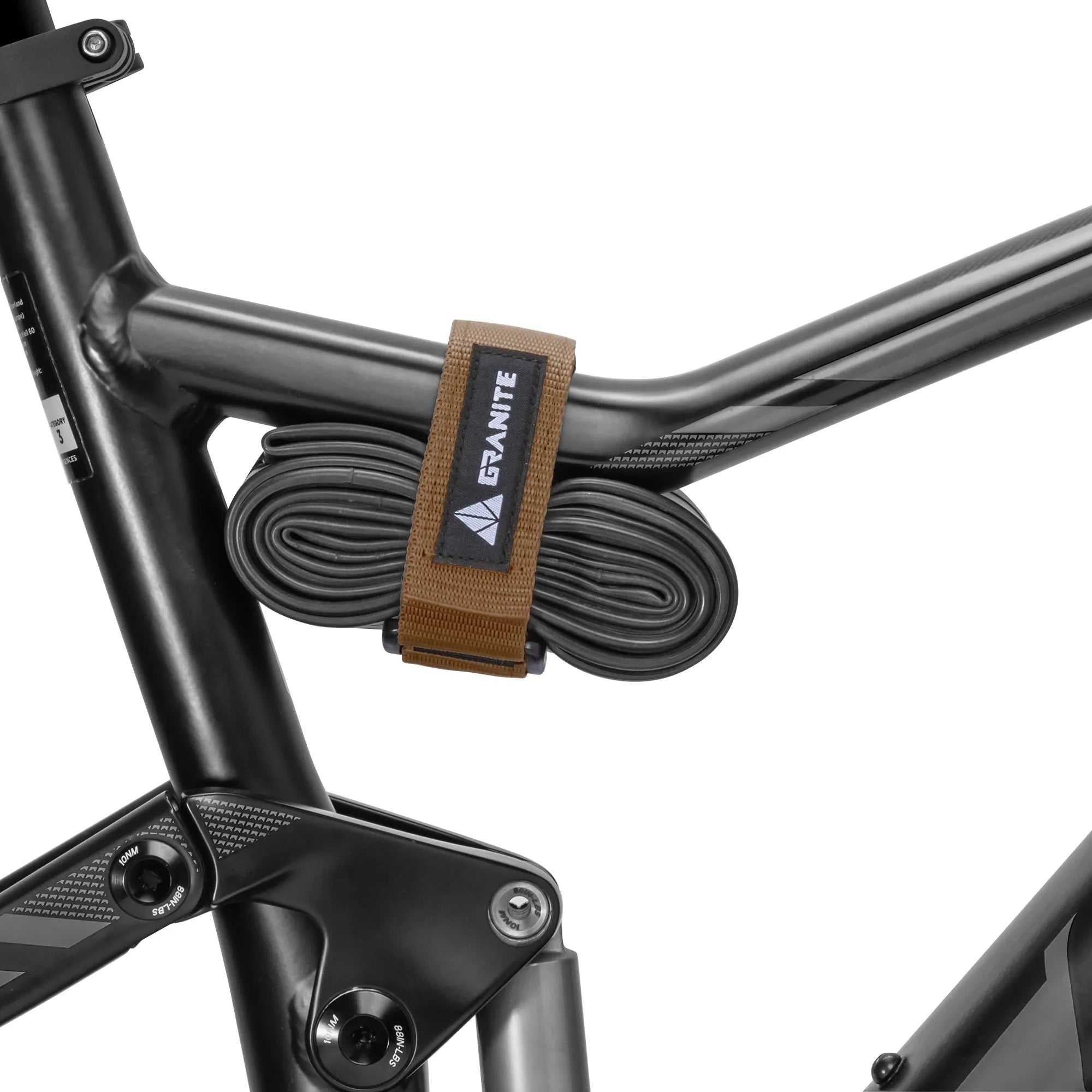 Granite Rockband Bicycle Frame Portage Strap - Mountain Bike Tube Carrier for Cycling Essentials - Brown -