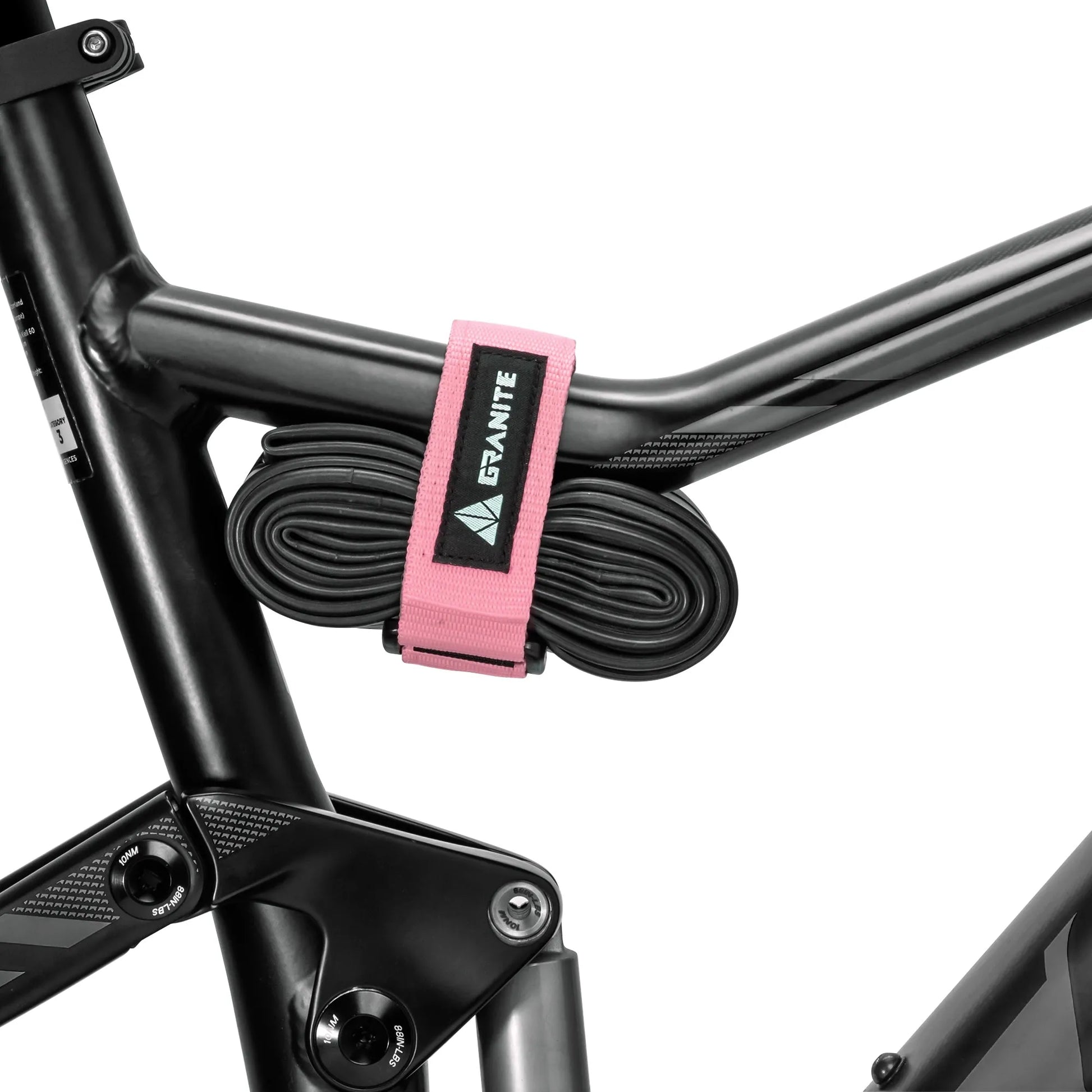 Granite Rockband Bicycle Frame Portage Strap - Mountain Bike Tube Carrier for Cycling Essentials - Pink -